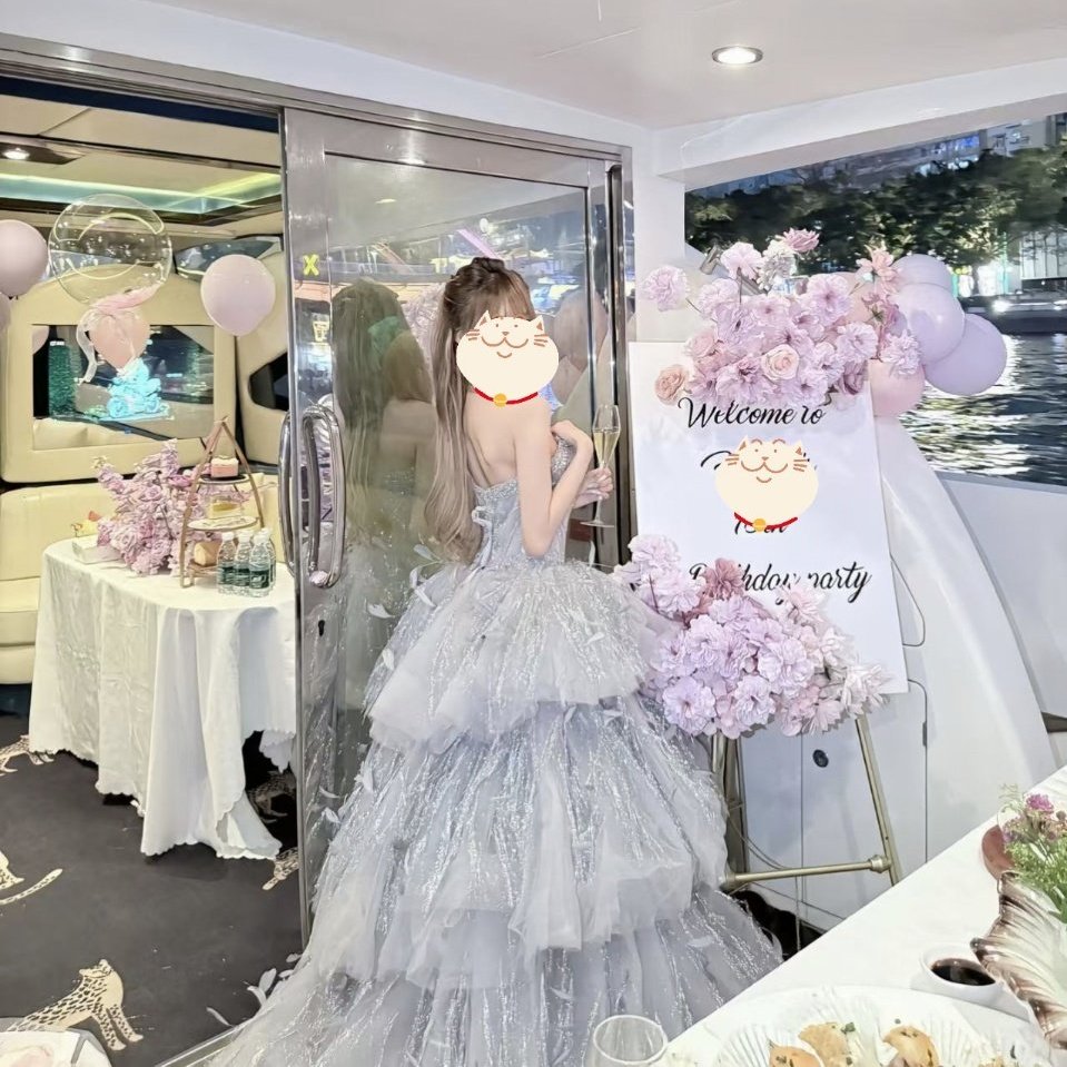 【广州游艇】豪华求婚圆桌套餐86英尺豪华游艇包船求婚套餐